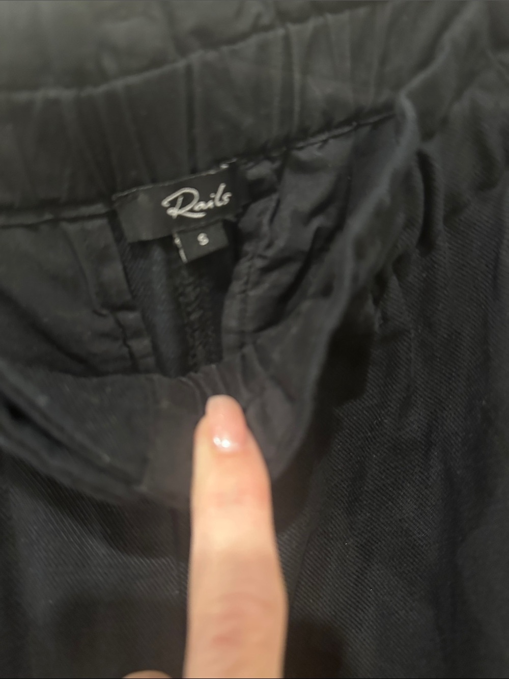 Rails Black‎ Trousers Size Small